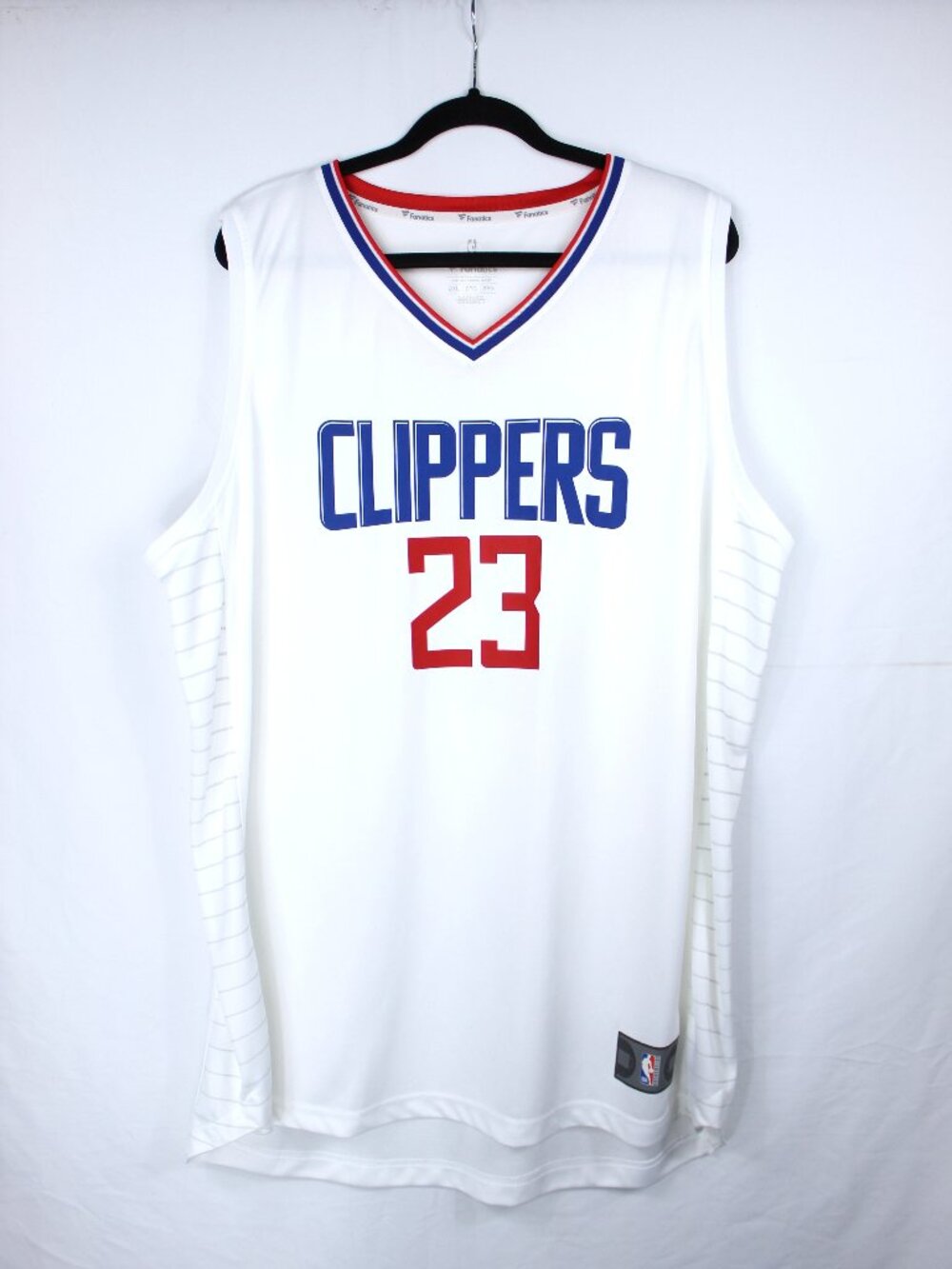 LA CLIPPERS WHITE W/RED & BLUE MEN'S JERSEY WILLIAMS #23 FANATICS SZ 2XL